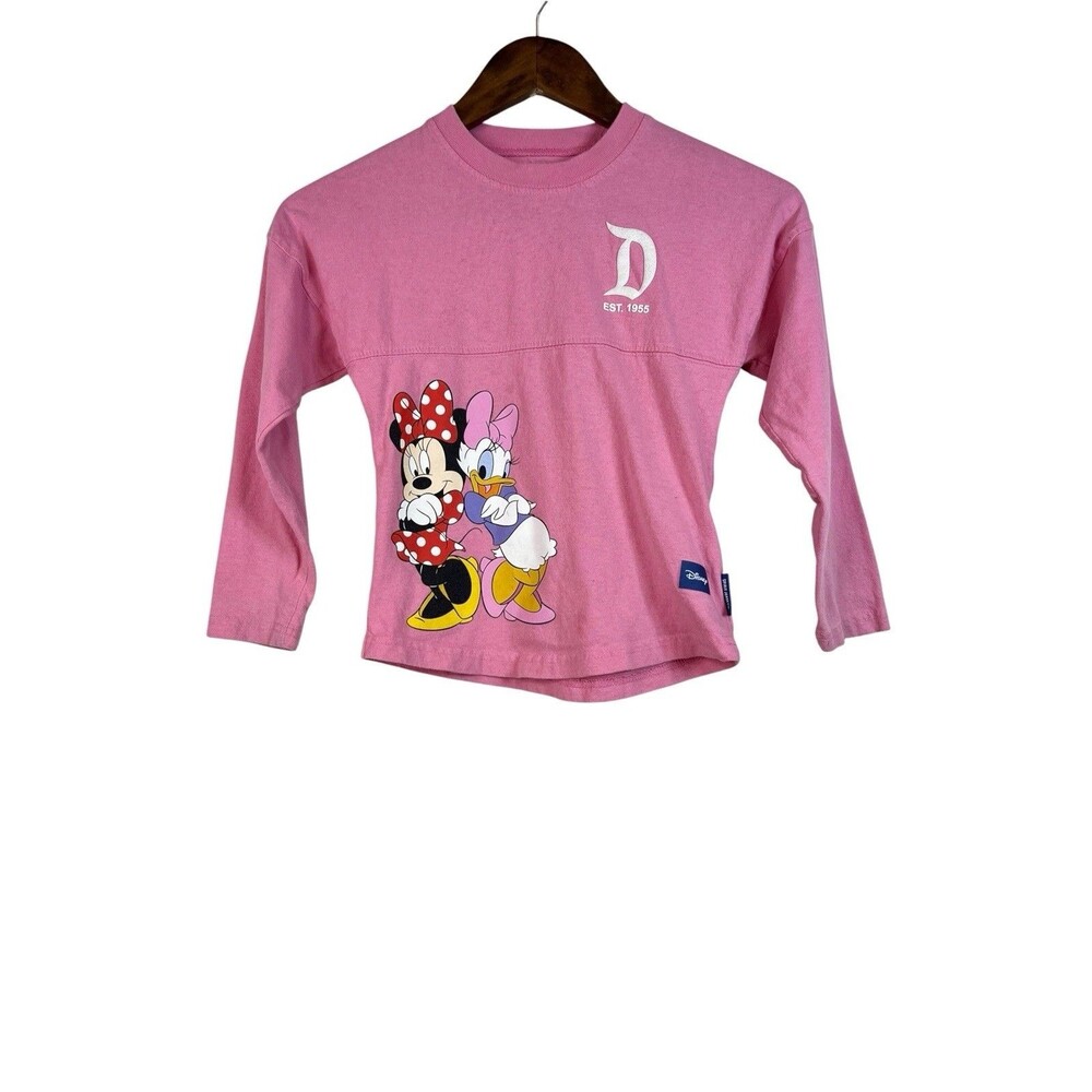 Disney Spirit Jersey Disneyland Minnie Mouse &Daisy Duck Pink Kids Size XS FLAW